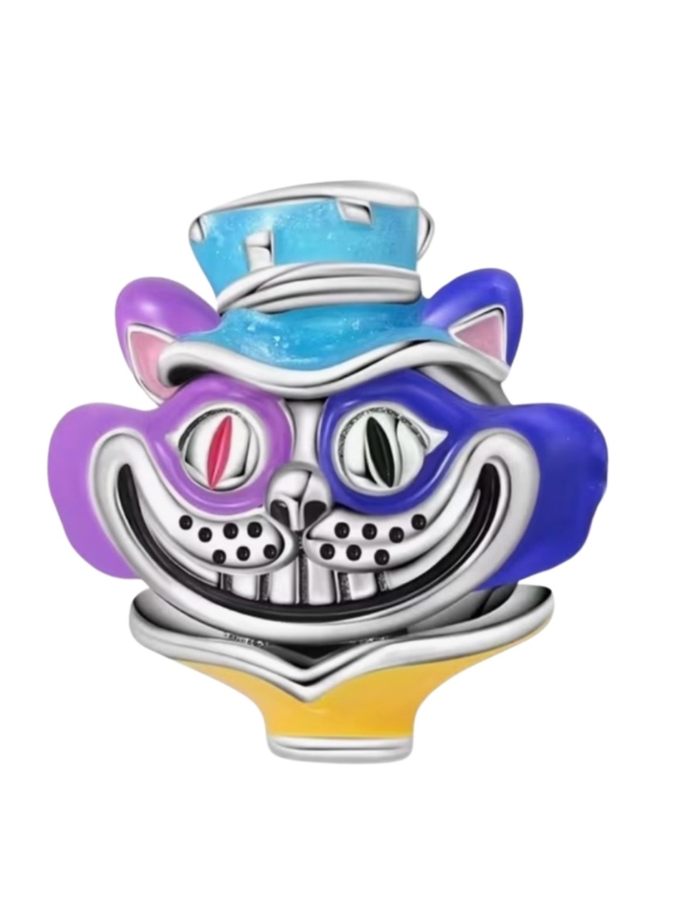 925 Cheshire Cat Glow in the Dark Charm Colorful Enamel Bracelet Charm